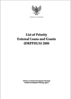 List Of Priority External Loans and Grants (DRPPHLN) 2008