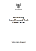 List Of Priority External Loans and Grants (DRPPHLN) 2009